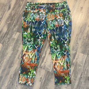 SAVAGE ART Multi Color Stretch Pants 3X
